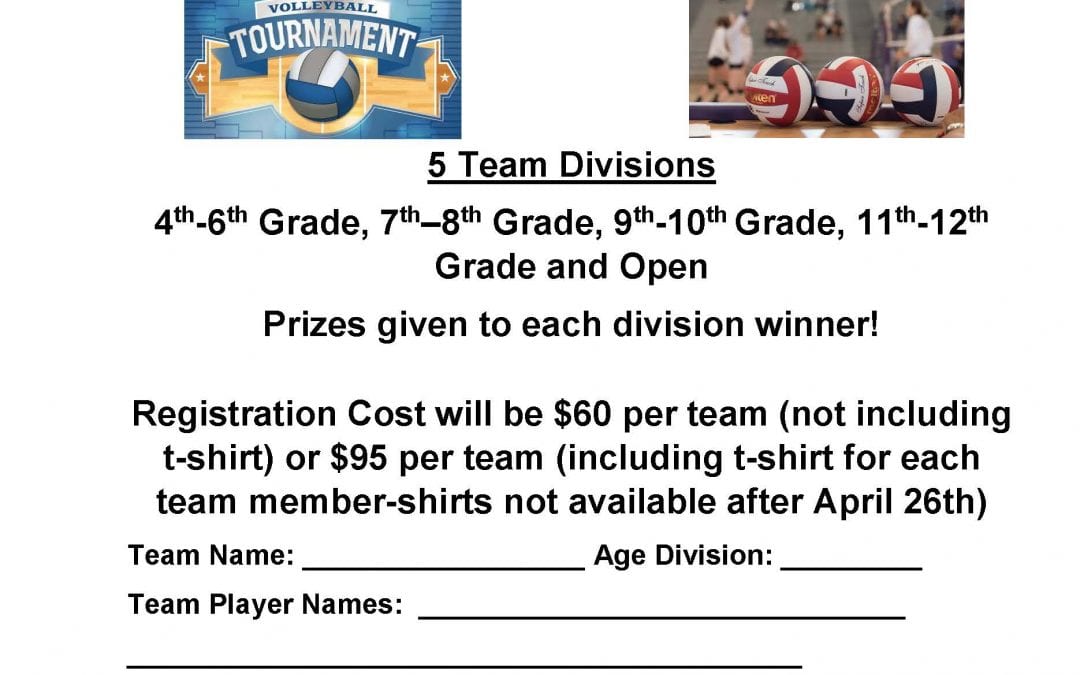 Co-Ed Volleyball Tournament Fundraiser